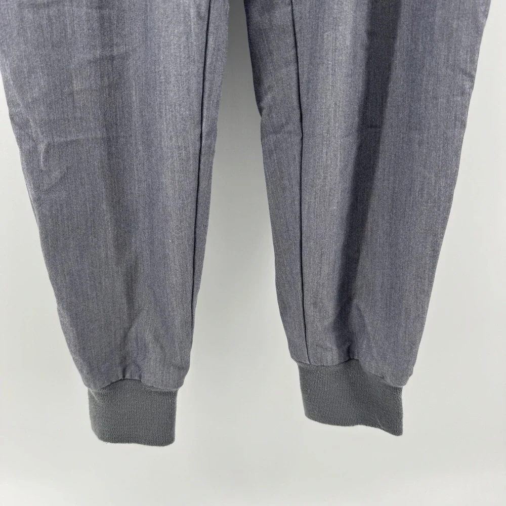 FIGS Zamora Jogger Scrub Pants Men Small Heather Gray MXXSW2004 Green Drawstring